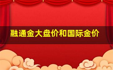 融通金大盘价和国际金价