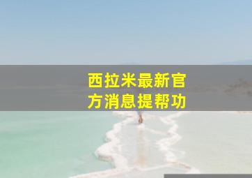 西拉米最新官方消息提帮功