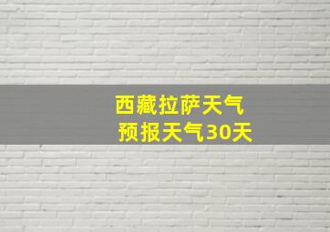 西藏拉萨天气预报天气30天