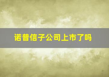 诺普信子公司上市了吗