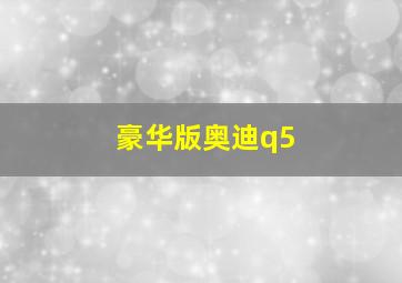 豪华版奥迪q5