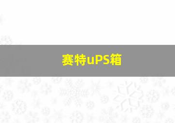 赛特uPS箱