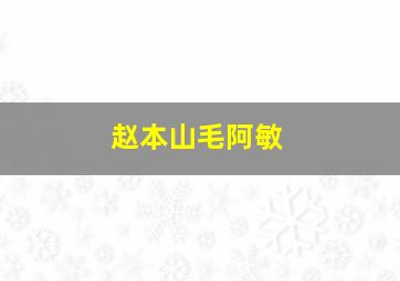 赵本山毛阿敏