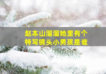 赵本山溜溜她里有个特写镜头小男孩是谁