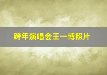 跨年演唱会王一博照片