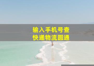 输入手机号查快递物流圆通