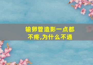 输卵管造影一点都不疼,为什么不通