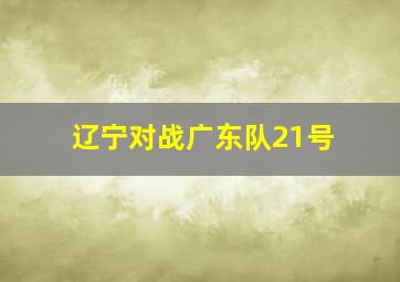 辽宁对战广东队21号