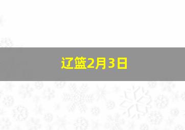 辽篮2月3日