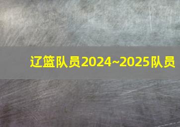 辽篮队员2024~2025队员