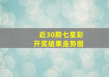 近30期七星彩开奖结果走势图