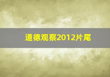 道德观察2012片尾