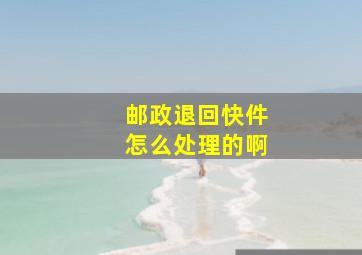 邮政退回快件怎么处理的啊