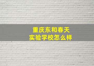 重庆东和春天实验学校怎么样