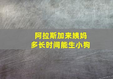 阿拉斯加来姨妈多长时间能生小狗