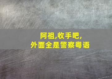 阿祖,收手吧,外面全是警察粤语