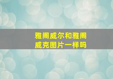 雅阁威尔和雅阁威克图片一样吗