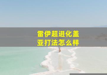 雷伊超进化盖亚打法怎么样