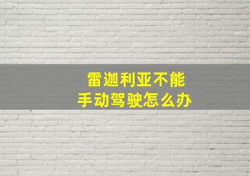 雷迦利亚不能手动驾驶怎么办