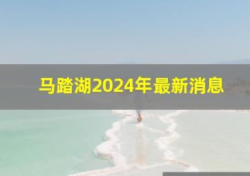 马踏湖2024年最新消息