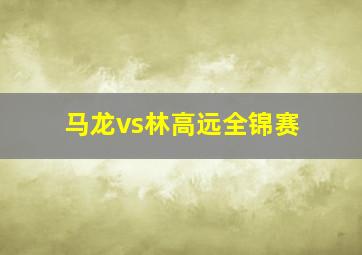 马龙vs林高远全锦赛