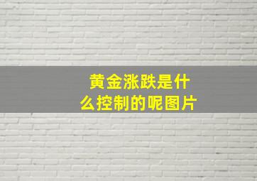 黄金涨跌是什么控制的呢图片