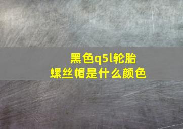 黑色q5l轮胎螺丝帽是什么颜色