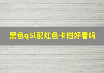 黑色q5l配红色卡钳好看吗